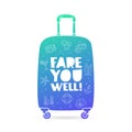 Suitcase. Fare you well Royalty Free Stock Photo