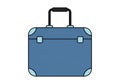 The suitcase features a rectangular shape with a black handle on top Royalty Free Stock Photo