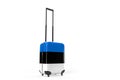 Suitcase with flag of Estonia as a travel concept. 3D illustration
