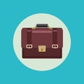 Suitcase flat icon design Royalty Free Stock Photo