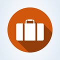 Suitcase flat style. Vector illustration icon isolated on white background Royalty Free Stock Photo