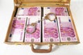 Suitcase Full of Banknotes Royalty Free Stock Photo