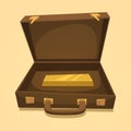 Suitcase with gold bullion