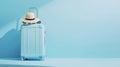 Suitcase and Hat Ready for Travel.AI generated image Royalty Free Stock Photo