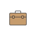 Suitcase icon in colored version Royalty Free Stock Photo