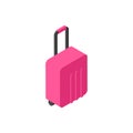 Suitcase Icon Isometric Luggage Isolated Travel Concept