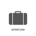 Suitcase icon simple flat style vector illustration Royalty Free Stock Photo