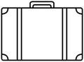 Suitcase icon. Vector outline illustration