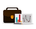 Suitcase infographic and Worktime design Royalty Free Stock Photo
