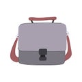 suitcase laptop bag cartoon vector illustration Royalty Free Stock Photo