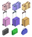 Suitcase, large polycarbonate suitcase. Royalty Free Stock Photo
