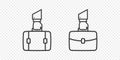 Suitcase linear style. Briefcase icons collection. Briefcases modern style. Business icons. Vector illustration Royalty Free Stock Photo