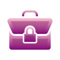 Suitcase lock logo gradient design template icon element Royalty Free Stock Photo