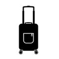 Suitcase, luggage, portmanteau, valise or baggage icon vector illustration isolated on white background. Flat style symbol logo of Royalty Free Stock Photo