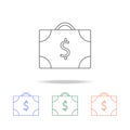 suitcase of money icon. Elements of banking in multi colored icons. Premium quality graphic design icon. Simple icon for websites,