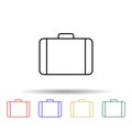 suitcase multi color style icon. Simple thin line, outline vector of web icons for ui and ux, website or mobile application Royalty Free Stock Photo