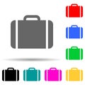 Suitcase multi color style icon. Simple thin line, outline vector of web icons for ui and ux, website or mobile Royalty Free Stock Photo