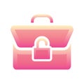 Suitcase padlock logo gradient design template icon element Royalty Free Stock Photo