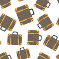 Suitcase seamless pattern background. Business flat vector illus Royalty Free Stock Photo