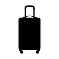 Suitcase silhouette, on white background. Vector icon.