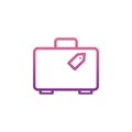 suitcase with tag icon. Element of web icons for mobile concept and web apps. Nolan style suitcase with tag icon can be used for w