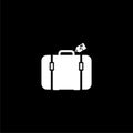 Suitcase for travel icon isolated on black background Royalty Free Stock Photo