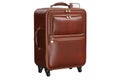 Suitcase travel large leather brown luggage