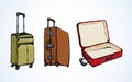 Suitcase. Vector drawing Royalty Free Stock Photo