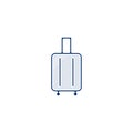 Suitcase icon. Luggage hand drawn pen style line icon Royalty Free Stock Photo