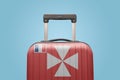 Baggage with Wallis & Futuna flag print tourism and vacation concept
