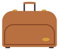 Suitcase on wheels. Flat travel bag icon