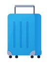 Suitcase on wheels - modern flat design style single isolated image