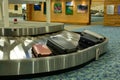 Left Luggage on Airport Baggage Carousel Royalty Free Stock Photo