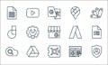 Suite line icons. linear set. quality vector line set such as , vault, cloud, drive, jamboard, adwords, maps