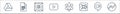 suite line icons. linear set. quality vector line set such as work, hangout, vault, admin, , docs