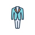 Color illustration icon for Suits, blazer and jacket