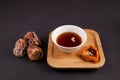 Sujeonggwa is a traditional Korean drink. Dark reddish brown in color, it is made from gotgam dried persimmon and is often