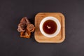Sujeonggwa is a traditional Korean drink. Dark reddish brown in color, it is made from gotgam dried persimmon and is often