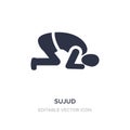 sujud icon on white background. Simple element illustration from People concept