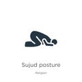 Sujud posture icon vector. Trendy flat sujud posture icon from religion collection isolated on white background. Vector