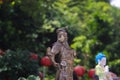 Guan Gong Warlord statue at Thailand Buddhism Shrine Nam Hai Kwan Se Im Pu Sa Vihara Sukabumi, Indonesia