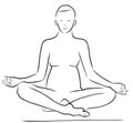 Sukhasana Easy Pose, Yoga Figure
