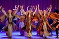 Sukhishvili, world famous Georgian National Ballet, women dance at concert in Vinnytsia, Ukraine