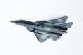 Sukhoi PAK FA T-50, bottom view Royalty Free Stock Photo