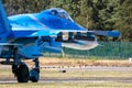 Sukhoi Su-27 Flanker fighter aircraft of the Ukrainian Air Force at Kleine-Brogel Airbase. September 14, 2019