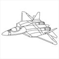 Sukhoi Su-57 Jet Fighter - Russian Stealth Aircraft Outline Design Royalty Free Stock Photo