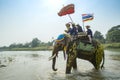 SUKHOTHAI - 2017 APRIL 7 : Sukhothai ordination parade on elepha Royalty Free Stock Photo