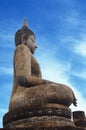 Sukhothai buddha in Sukhothai historical park Royalty Free Stock Photo