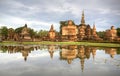 Sukhothai historical temple park Royalty Free Stock Photo