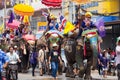 Sukhothai ordination parade on elephant back festival at Hadsiao Temple Royalty Free Stock Photo